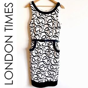 LONDON TIMES Belted Dress (10)